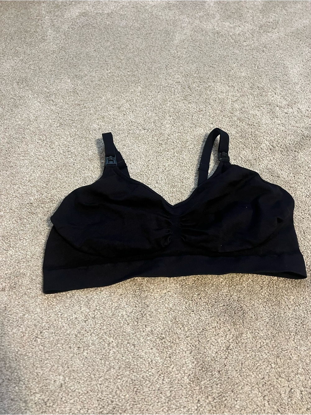 Black Nursing Sleep Bra - Comfortable Everyday Support